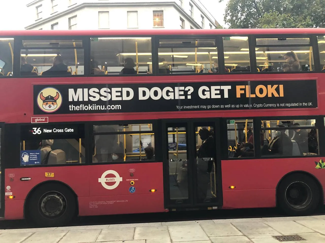 A BOSS ad on a London bus.